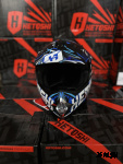Шлем кроссовый детский HETOSHI Cross-Kids KY-B12 цв.Сине-черно-белый Матовый р.Y-XL